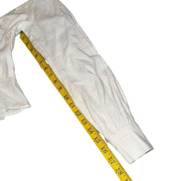 Host Pick 🎉▶️ Reformation ◀️ Paloma White Linen Lace Up Top - Picture 13 of 16